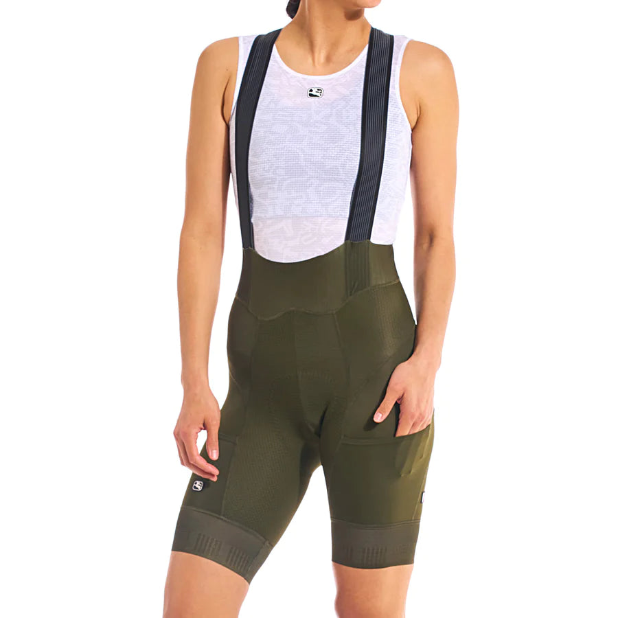 Giordana Womens FR-C Pro Cargo Bib Short - Olive Green