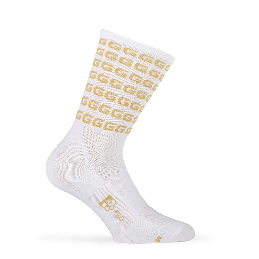 FR-C Tall G Socks - White/Gold